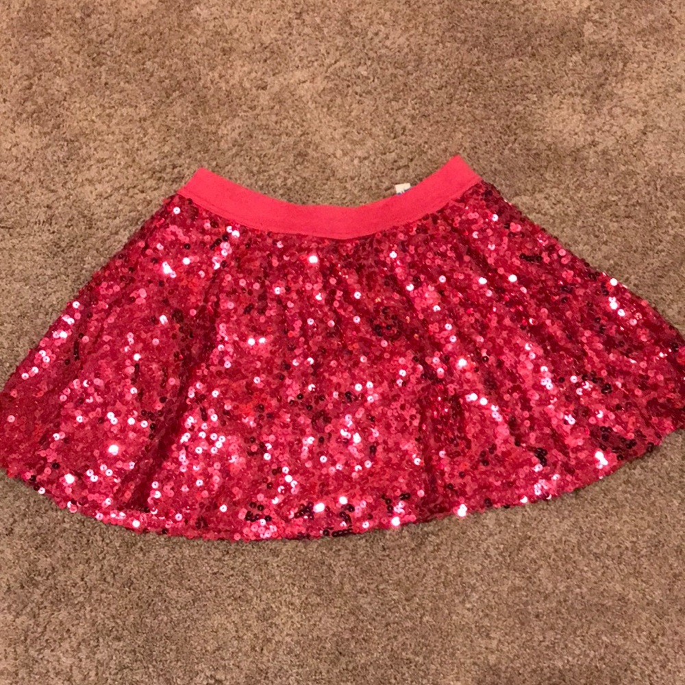 sparkly pink skirt